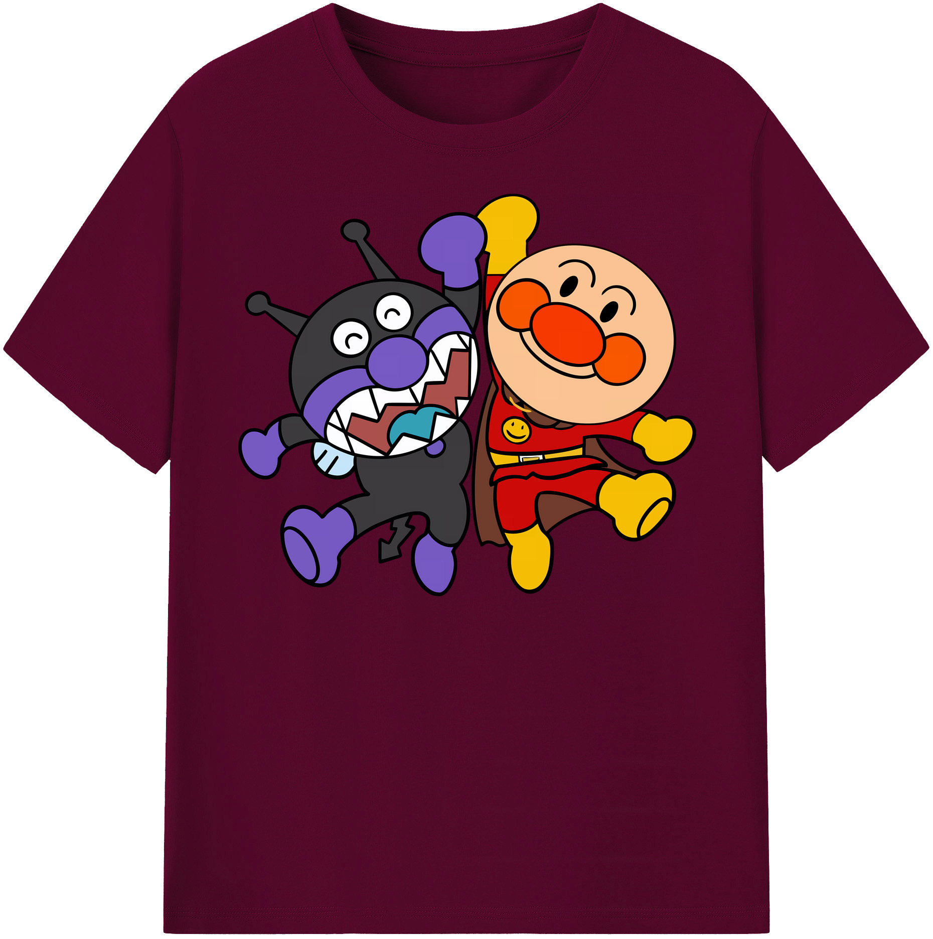 （画像用） アンパンマン Anpanman レディースカジュアルプリントTシャツ（綿100％）